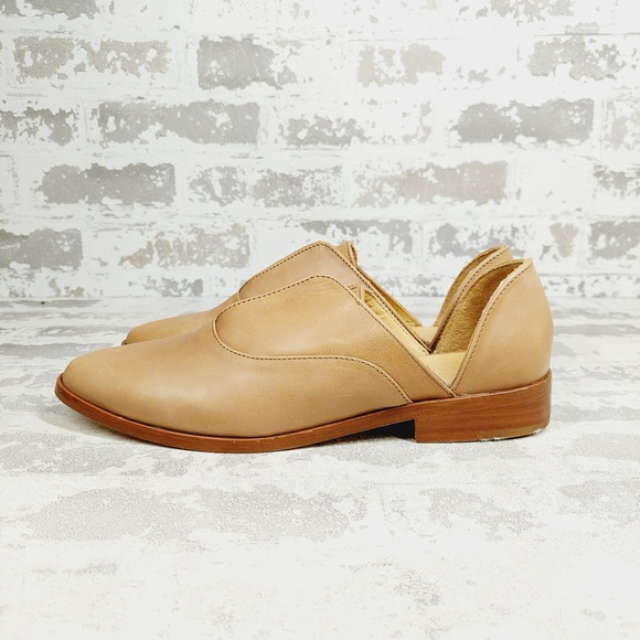 NEW Nisolo Tan Leather Slip On Almond Toe Low Heel Business Casual Loafers F687